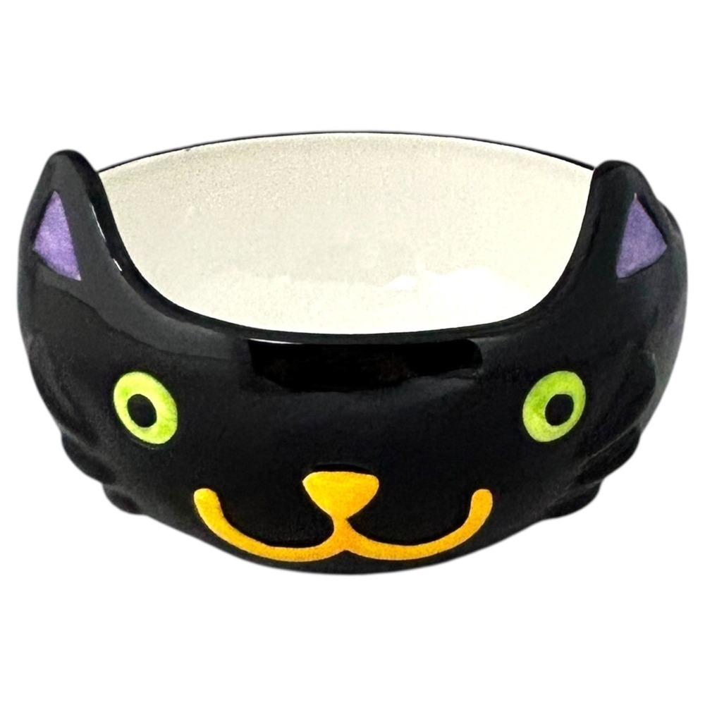 Hallmark Black Cat Candy Dish Bowl Ceramic Halloween Decor